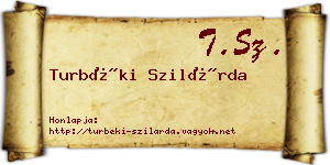 Turbéki Szilárda névjegykártya